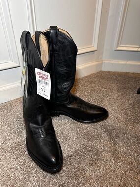 Men's Black Western Cowboy Boots
